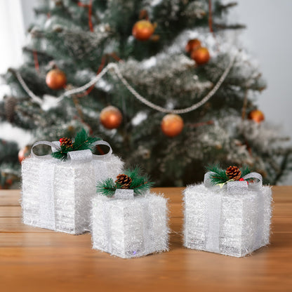 White Christmas Lighting Gift Box