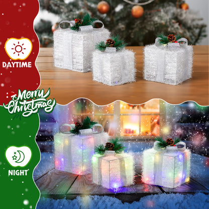 White Christmas Lighting Gift Box